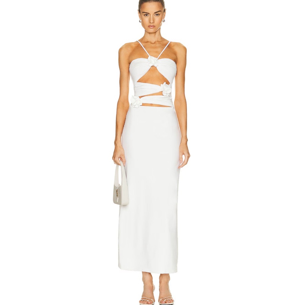 White Cutout Maxi Dress